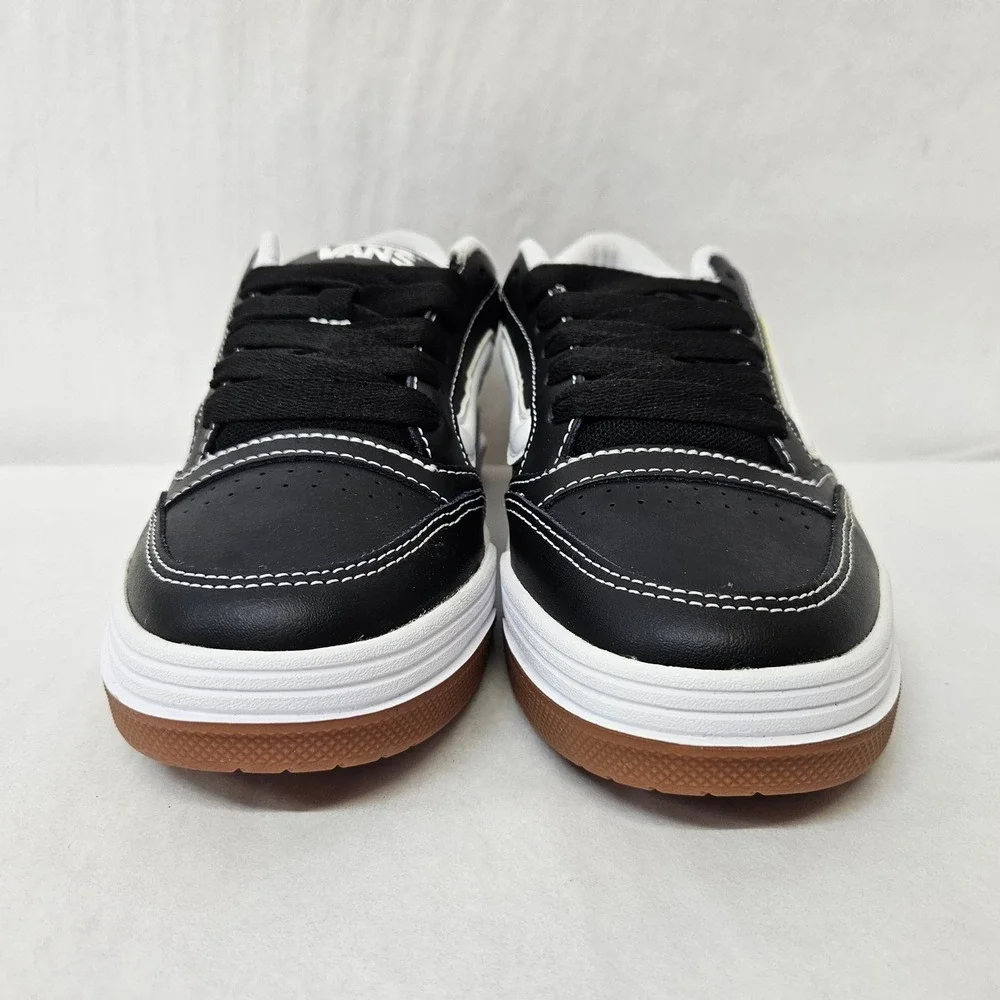 Vans Hylane Leather Sneakers VN000D269X1 Black White Gum Womens Size 7.5
